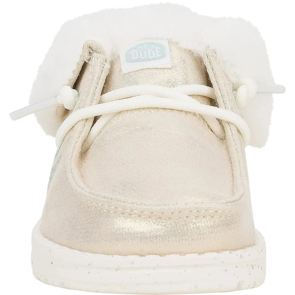 Hey Dude Wendy Fold Toddler US 6 Metallic Gold Round Toe Ankle Boots NIN339